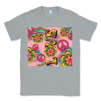 Heather Grey peace love hippie daisy Classic Tee - TumblerDesignByShophia