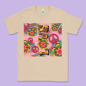 Peace Love Hippie Daisy Classic Tee Designed By Tumblerdesignbyshophia