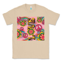 Mushroom peace love hippie daisy Classic Tee - TumblerDesignByShophia
