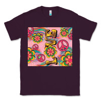 Plum peace love hippie daisy Classic Tee - TumblerDesignByShophia