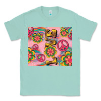 Seafoam peace love hippie daisy Classic Tee - TumblerDesignByShophia