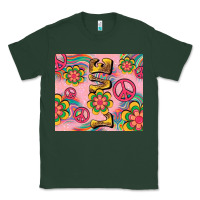 Sports Green peace love hippie daisy Classic Tee - TumblerDesignByShophia