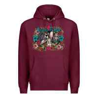 Burgundy Happy Easter Premium Hoodie - CowhideDigitalArt