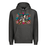 Charcoal Heather Happy Easter Premium Hoodie - CowhideDigitalArt