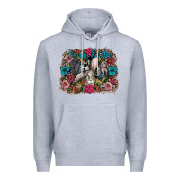 Heather Grey Happy Easter Premium Hoodie - CowhideDigitalArt