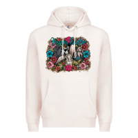 Pale Pink Happy Easter Premium Hoodie - CowhideDigitalArt
