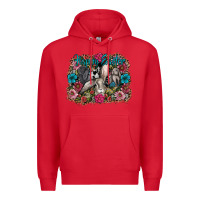 Red Happy Easter Premium Hoodie - CowhideDigitalArt