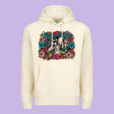 Happy Easter Premium Hoodie Designed By Cowhidedigitalart