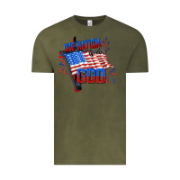 Vintage Olive One nation under god 4th of july Vintage Tee - CowGirlArtShop