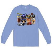 Colony Blue Police Coffee Cups Long Sleeve Tee - FaDigitalArtStudio