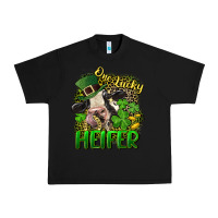 Black One lucky Heifer Urban Heavy Tee - CowGirlArtShop
