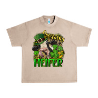 French Oak One lucky Heifer Urban Heavy Tee - CowGirlArtShop