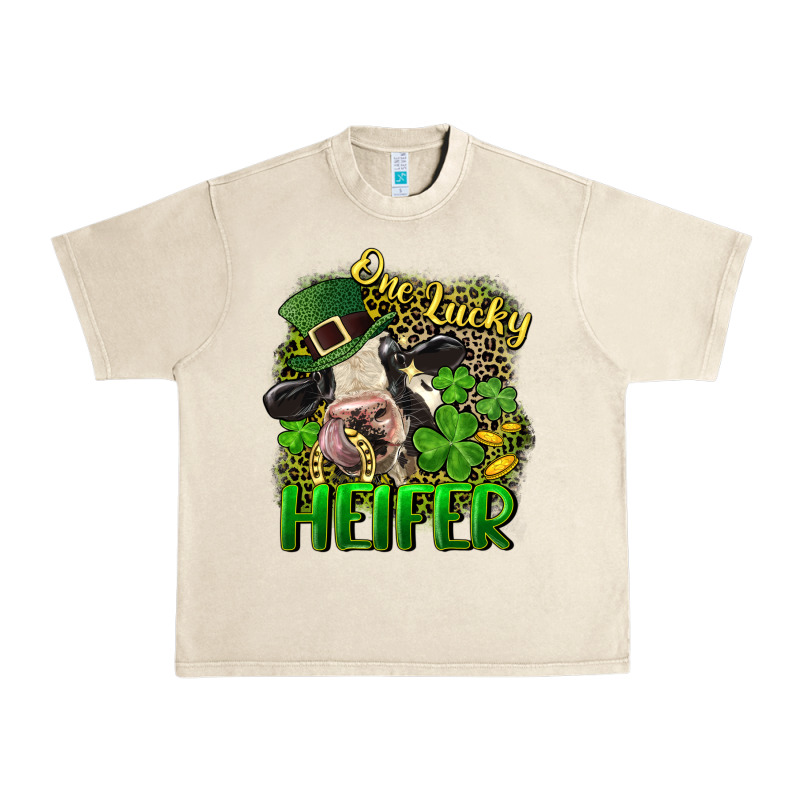 One Lucky Heifer Urban Heavy Tee by CowGirlArtShop | Teevron