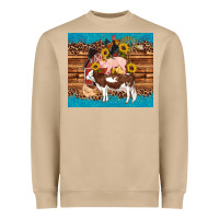 Mushroom western farm cow pig rooster chick farm chicken barn Heavyweight Sweatshirt - Artiststas