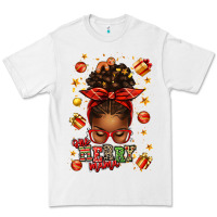 White one merry mama christmas afro messy bun Premium Tee - texasbilliewilder