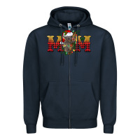 Navy Christmas koala mom Zipper Hoodie - BarkalooDesign