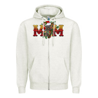 Oatmeal Heather Christmas koala mom Zipper Hoodie - BarkalooDesign