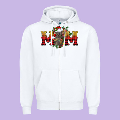 Christmas Koala Mom Zipper Hoodie Designed By Barkaloodesign