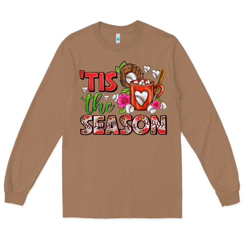 Tis The Season Baseball Coffee Mug Long Sleeve Tee by FaDigitalArtStudio | Teevron