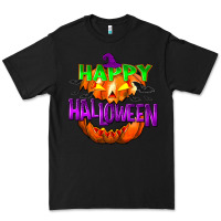 Black Happy Halloween Premium Tee - NancyCooperArtShop