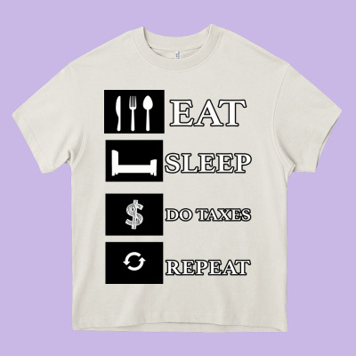 Tax Day Eat Sleep Do Taxes Repeat Gift Heavy Core Tee Designed By Bettercallsaul