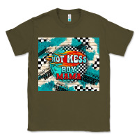 Army Green hot mess boy mama with fire Classic Tee - TumblerDesignByShophia