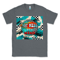 Charcoal Heather hot mess boy mama with fire Classic Tee - TumblerDesignByShophia