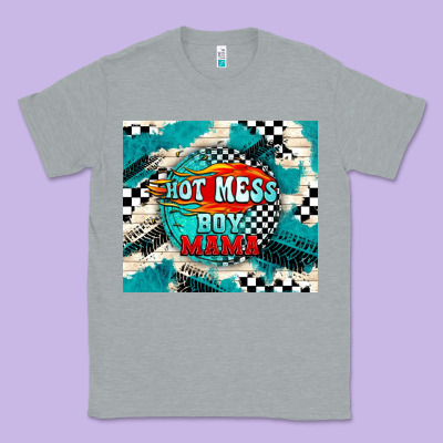 Hot Mess Boy Mama With Fire Classic Tee Designed By Tumblerdesignbyshophia