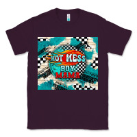 Plum hot mess boy mama with fire Classic Tee - TumblerDesignByShophia