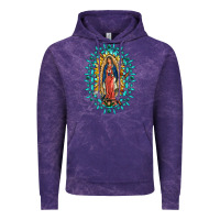 Cloud Purple Our Lady Of Guadalupe Gemstone Sunflowers Vintage Hoodie - FaDigitalArtStudio