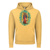 Vintage Mustard Our Lady Of Guadalupe Gemstone Sunflowers Vintage Hoodie - FaDigitalArtStudio