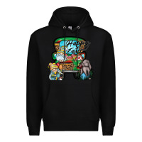 Black Happy Easter Premium Hoodie - CowhideDigitalArt