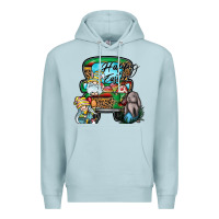 Blue Mist Happy Easter Premium Hoodie - CowhideDigitalArt