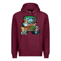 Burgundy Happy Easter Premium Hoodie - CowhideDigitalArt
