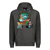 Charcoal Heather Happy Easter Premium Hoodie - CowhideDigitalArt