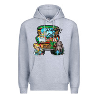 Heather Grey Happy Easter Premium Hoodie - CowhideDigitalArt