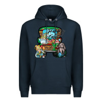 Navy Happy Easter Premium Hoodie - CowhideDigitalArt