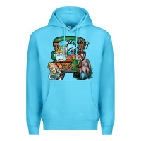 Ocean Blue Happy Easter Premium Hoodie - CowhideDigitalArt