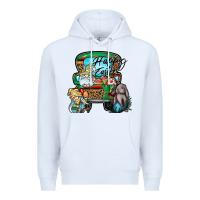 White Happy Easter Premium Hoodie - CowhideDigitalArt