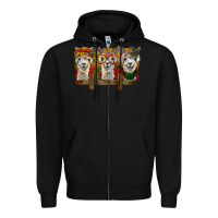 Black Christmas alpacas Zipper Hoodie - BarkalooDesign