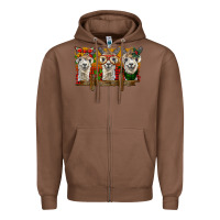Chestnut Christmas alpacas Zipper Hoodie - BarkalooDesign