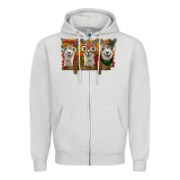 Christmas Alpacas Zipper Hoodie | Teevron