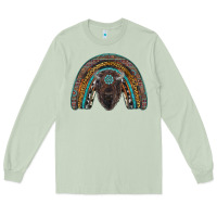Matcha western rainbow with bison Long Sleeve Tee - RanaPortraitStore