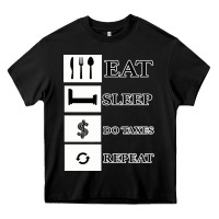 Black Tax Day Eat Sleep Do Taxes Repeat Gift Heavy Core Tee - Bettercallsaul