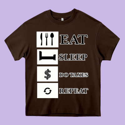 Tax Day Eat Sleep Do Taxes Repeat Gift Heavy Core Tee Designed By Bettercallsaul