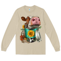 Mushroom Simmental Cow Coffee Cup Long Sleeve Tee - FaDigitalArtStudio