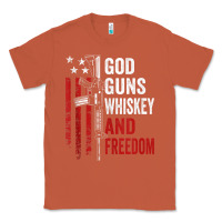 Copper God Guns Whiskey Freedom - Pro Gun American Flag Guns Arts Characters Classic Tee - maiPhamDesign