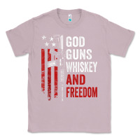 Lilac God Guns Whiskey Freedom - Pro Gun American Flag Guns Arts Characters Classic Tee - maiPhamDesign