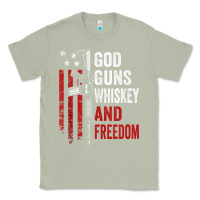 Matcha God Guns Whiskey Freedom - Pro Gun American Flag Guns Arts Characters Classic Tee - maiPhamDesign
