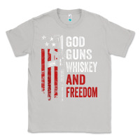 Moon Dust God Guns Whiskey Freedom - Pro Gun American Flag Guns Arts Characters Classic Tee - maiPhamDesign